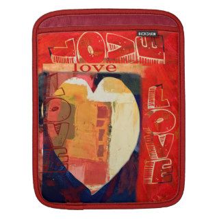 Love Heart Abstract Expressionist Art iPad Sleeves