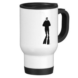 Scuba Diver Silhouette (Man) Mugs