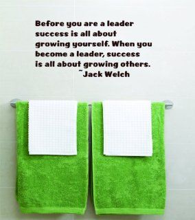 Design with Vinyl Design 429 ? Brown Before You Are A Leader Success is Growing Yourself When You Become A Leader Success is Growing Others Jack Welch Quote Decal, 14x50 Inch, Brown
