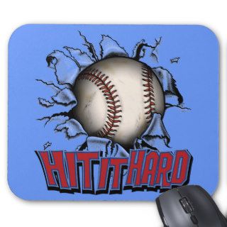 Hit It Hard Baseball Mousepad