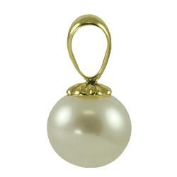 Pearls For You 14k Yellow Gold White Freshwater Pearl Pendant (10 10.5 mm) Pearls For You Pearl Necklaces