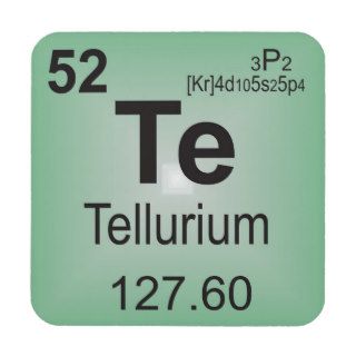 Tellurium Individual Element of the Periodic Table Beverage Coaster