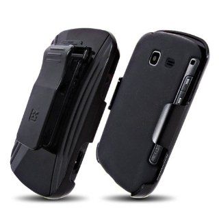 Samsung Freeform III / Comment SCH R380 (3in1) Screen Guard Holster Case Combo w/ Kickstand   Black Cell Phones & Accessories
