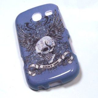 Samsung SCH S380c S380c Hard Blue Skull Case Skin Cover Mobile Phone Accessory Cell Phones & Accessories