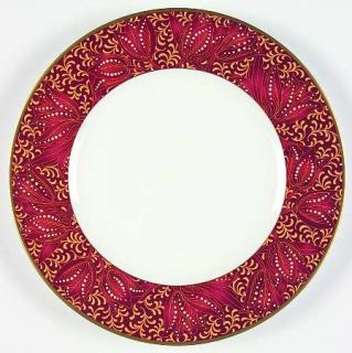 Waterford China Trapani Accent Salad Plate, Fine China Dinnerware   Peach Dots &