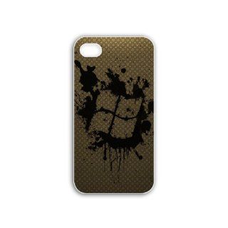 Make Iphone 4/4S Computer Series windows logo on louis vuitton pattern computer Black Case of Fall Cute Cellphone Skin For Guays Cell Phones & Accessories