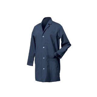 Worklon 431XXL Polyester/Cotton Unisex Lab Coat with Button Front Closure, 2X Large, Navy Blue Protective Lab Coats And Jackets
