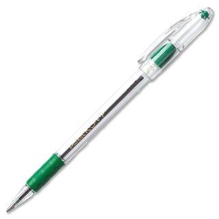 Wholesale CASE of 20   Pentel R.S.V.P. Ballpoint Stick Pens BallPoint Pen, Fine Point, Green Ink/Clear Barrel  Rollerball Pens 