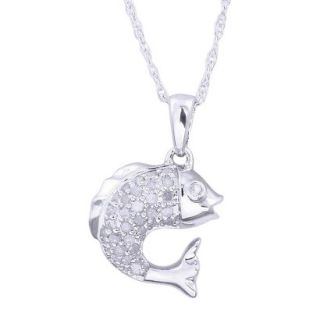 0.03 CT.T.W. Diamond Fish Pendant in Sterling Silver