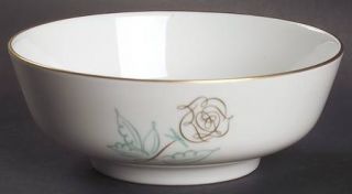 Easterling Spencerian Rose Coupe Cereal Bowl, Fine China Dinnerware   Rim,Gold O