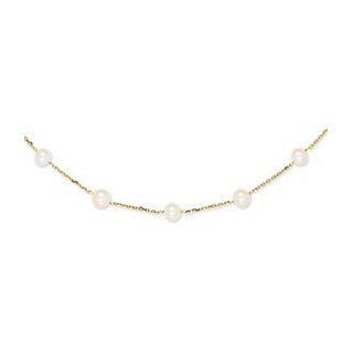14K Cultured Pearl Necklace   PR61 18" Jewelry