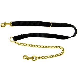 Platinum Pets 59 in. Hands Free Dog Leash with Black Nylon Handle in Gold NL59INGLD
