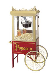 Gold Medal Popcorn Wagon w/ 2 Spoke Wheels, Red, 20x28 in