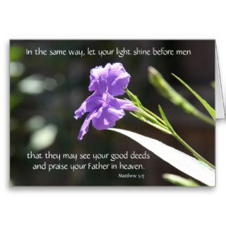 Floral Easter Card w/ Bible Verse (Matthew 517)