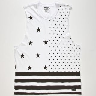 Stars And Stripes Mens Muscle Tank White In Sizes Large, Small, Medium,