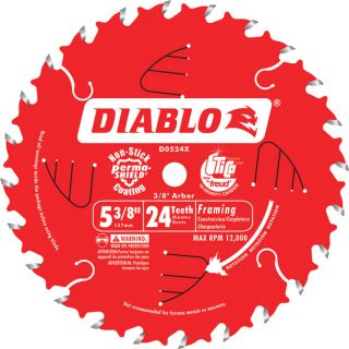 Diablo Cordless Circular Saw Blade   5 3/8 Inch, 24 Tooth, For Framing,