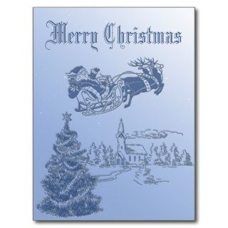 Santa Claus and his Reindeers 2 Postcard