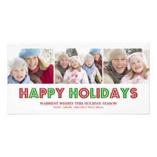 8 x 4 Happy Holidays  Photo Holiday Card Photo Card