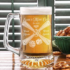 Fathers Day Gifts    Bar Room Sports 25 oz. Personalized Beer Mug