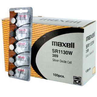 100 pcs Maxell SR1130W SR54 SG10 389 Silver Oxide Watch Battery   Button Cell Batteries