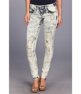 dollhouse Acid Destructed Skinny in Euphoria Wash Womens Jeans (White)