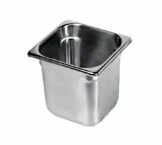 Polar Ware Steam Table Pan, 1/6 Size, 2 1/2 in Deep, 22 Gauge Stainless Steel