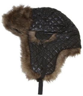Winter Faux Fur Flight Trooper Snow Hat   Black/Brown