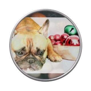 Christmas French Bulldog Jelly Belly Tins