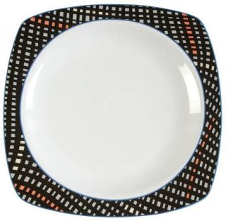 Studio Nova Metro Lane Black Salad Plate, Fine China Dinnerware   Porcelain, Cd3