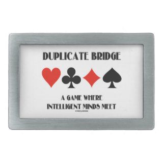 Duplicate Bridge A Game Intelligent Minds Meet Rectangular Belt Buckle