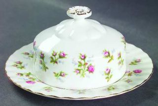 Royal Albert Winsome (White Background) Round Covered Butter, Fine China Dinnerw