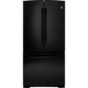 GE 22.1 cu. ft. French Door Refrigerator in Black GNS22EGEBB
