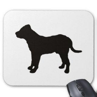 perro de presa canario silhouette mouse pads