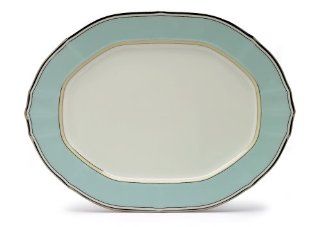 Noritake Centura Green Oval Platter, 14 inches Kitchen & Dining