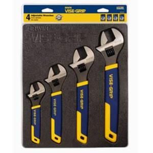 Irwin 6, 8 in., 10 in. & 12 in. Adjustable Wrench Tray Set (4 Piece) 2078706