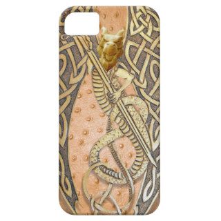 Dragon & Wings on Ostrich Leather Design iPhone 5 Case