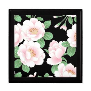 Beautiful Pink Peony Vintage Floral Jewelry Boxes