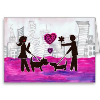 valentine dogs greeting cards