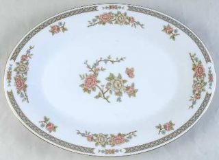 Liling Serenade 14 Oval Serving Platter, Fine China Dinnerware   Floral