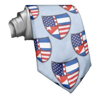 Cuban American Shield Flag Tie