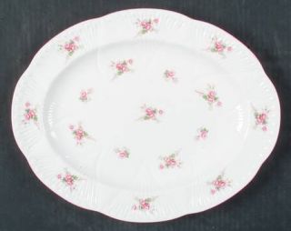 Shelley Bridal Rose (Dainty Shape) 12 Oval Serving Platter, Fine China Dinnerwa