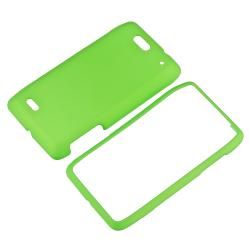 Green Snap on Rubber Coated Case for Motorola Droid 4 BasAcc Cases & Holders