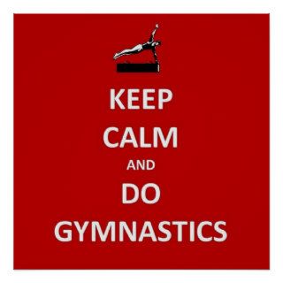 Keep calm and do gymnastics posters