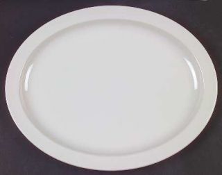 WR Midwinter Stonehenge White 13 Oval Serving Platter, Fine China Dinnerware  