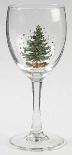 Nikko Happy Holidays 8 Oz Glassware Goblet, Fine China Dinnerware   Christmas Tr
