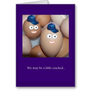Funny Cracked Eggs Friendship Food Humor Card