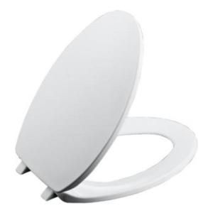 KOHLER Brevia Elongated Closed Front Toilet Seat with Q2 Advantage in White K 4774 0
