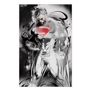 Superman Looking Down Graphic Poster
