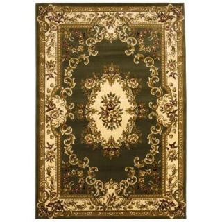 Kas Rugs Elegant Aubusson Green 2 ft. 3 in. x 3 ft. 3 in. Area Rug COR531223X33