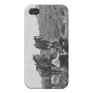 Cowboys Reading the News Near a Postbox iPhone 4 Cases